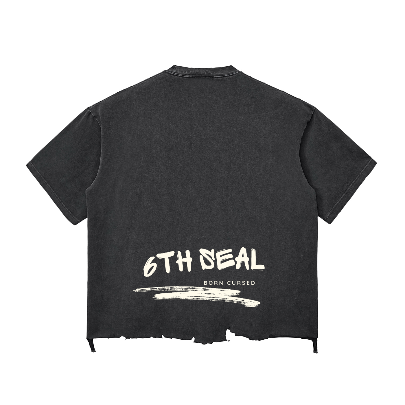 Snow Wash Raw-Hem Boxy T-shirt