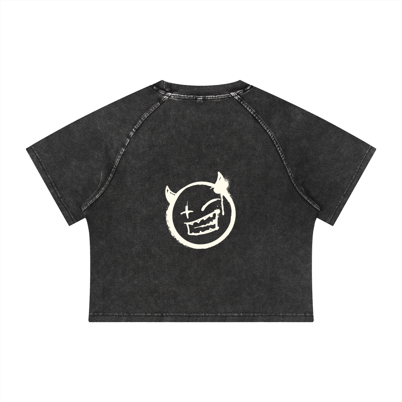 Women's Mineral Wash Raglan Crop T-Shirt