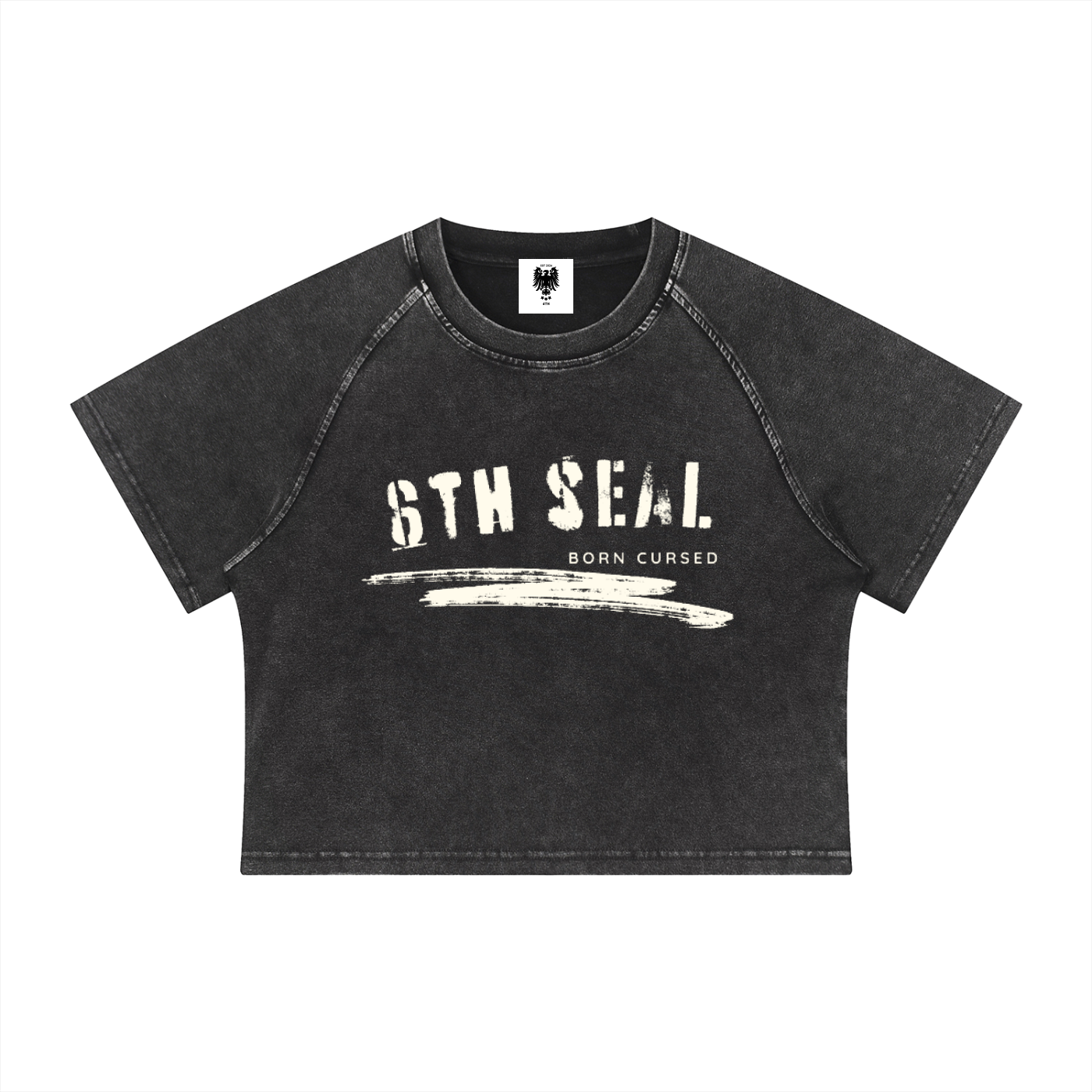 Women's Mineral Wash Raglan Crop T-Shirt