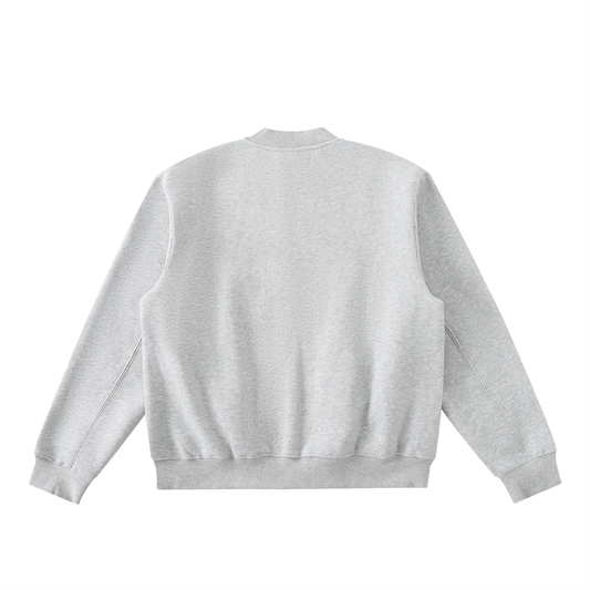 Essential Zip-Up Fleeced Varsity Jacket
